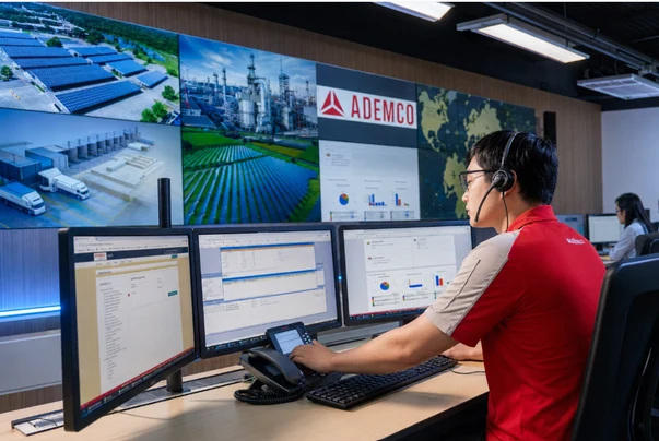 Ademco Central Monitoring and Command Centre operators at their monitoring stations